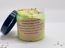 Load image into Gallery viewer, Lemongrass Peppermint Foaming Sugar Scrub
